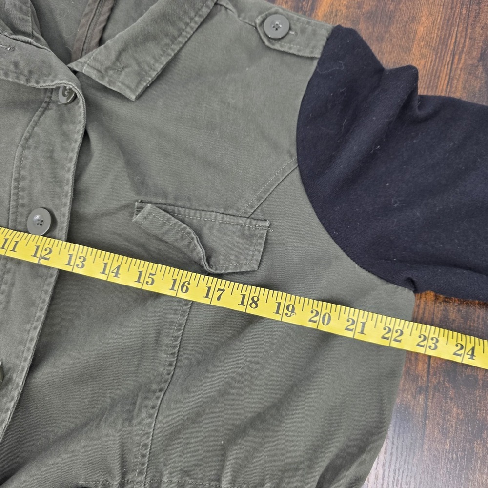 Torrid Military Shirt Jacket Olive Drab‎ Green Utility Black Sleeves Womens 00 - Picture 5 of 7